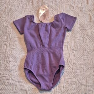 Revolution dancewear girls medium cotton blend purple leotard NWT